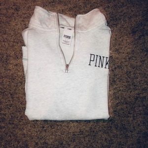 PINK half zip sweater